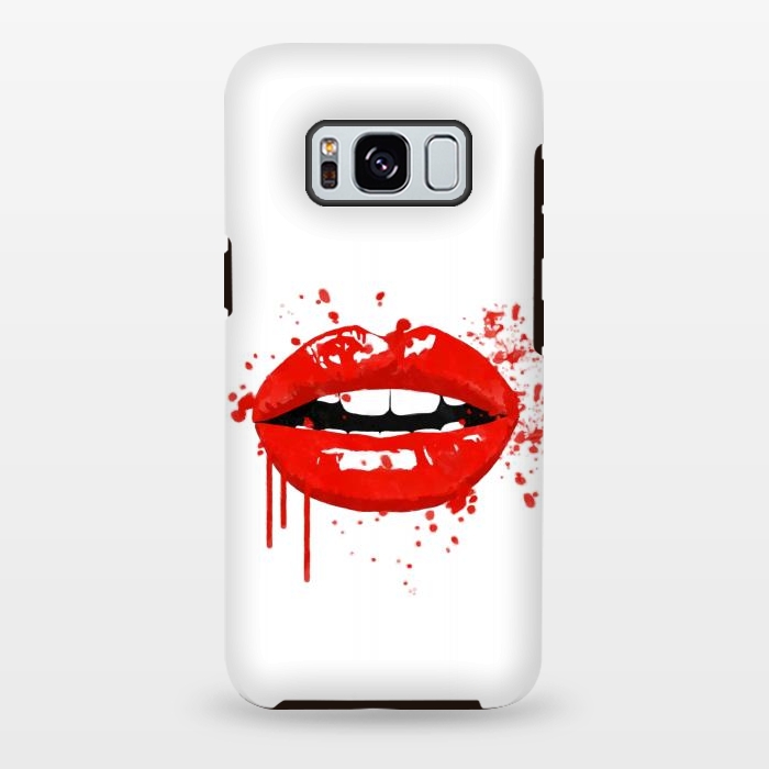 Galaxy S8 plus StrongFit Red Lips Illustration by Alemi