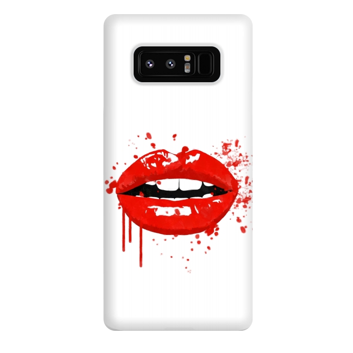 Galaxy Note 8 StrongFit Red Lips Illustration by Alemi