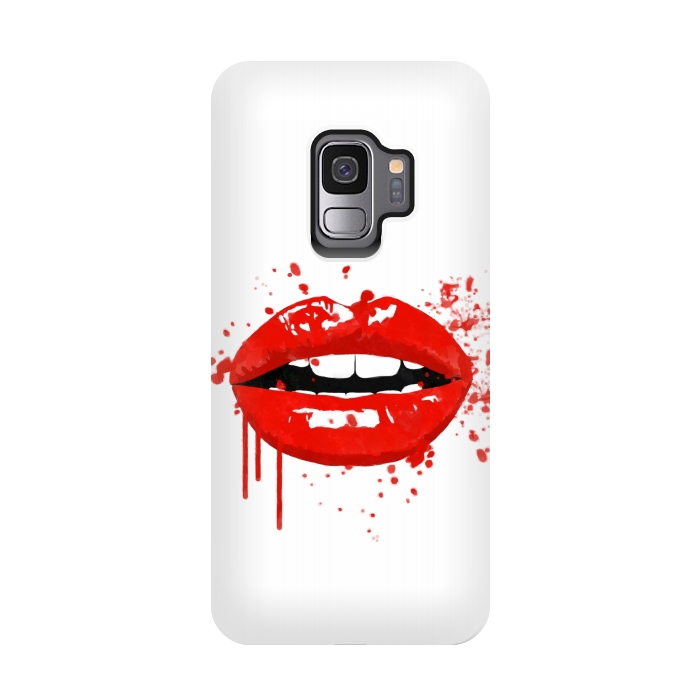 Galaxy S9 StrongFit Red Lips Illustration by Alemi