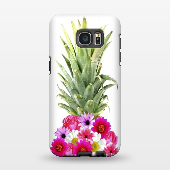 Galaxy S7 EDGE StrongFit Pineapple Flowers by Alemi