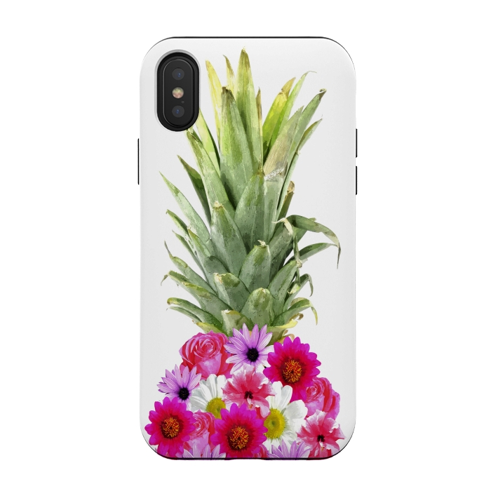 iPhone Xs / X StrongFit Pineapple Flowers by Alemi