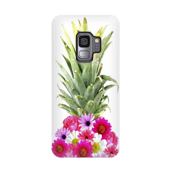Galaxy S9 StrongFit Pineapple Flowers by Alemi