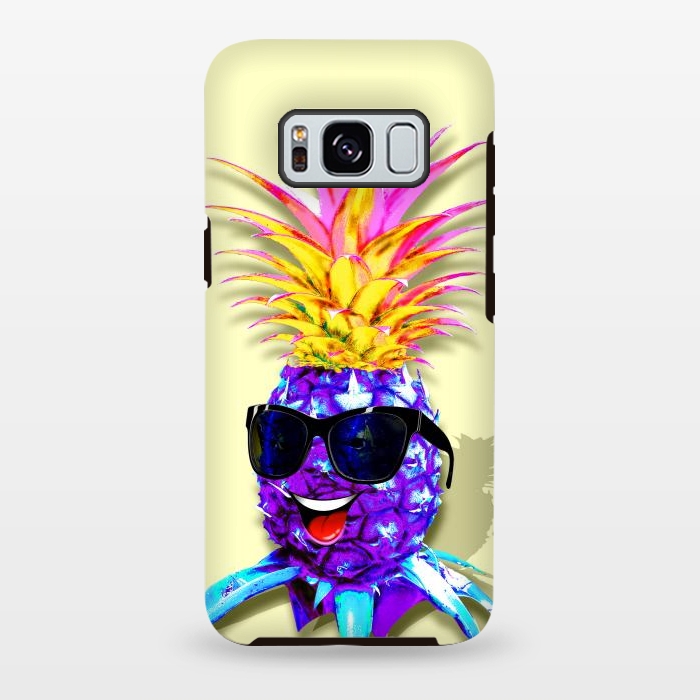 Galaxy S8 plus StrongFit Pineapple Ultraviolet Happy Dude with Sunglasses  by BluedarkArt