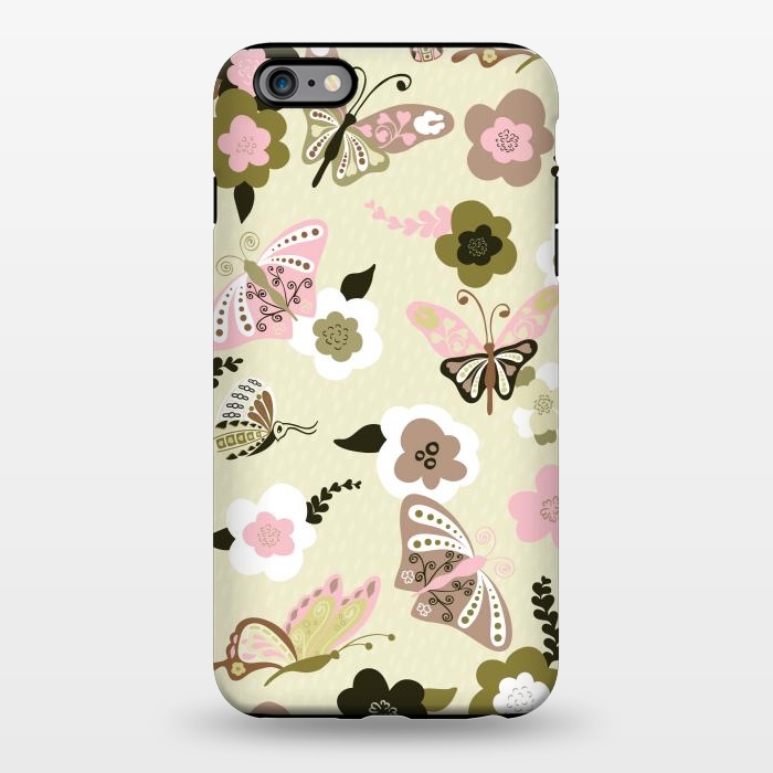 iPhone 6/6s plus StrongFit Beautiful Butterflies on Mint Green by Paula Ohreen