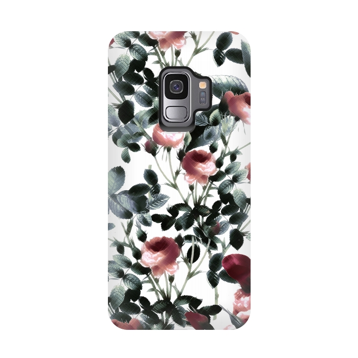 Galaxy S9 StrongFit Romantic pastel rose garden by Oana 