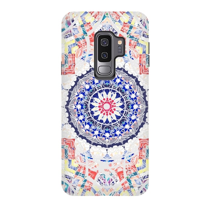 Galaxy S9 plus StrongFit Festival ethnic colorful mandala drawing by Oana 