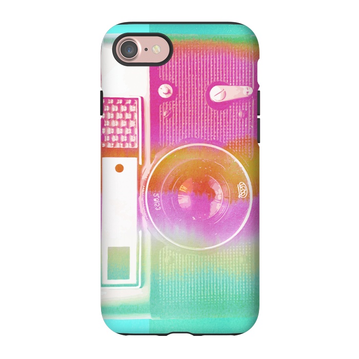 iPhone 7 StrongFit Colorful pastel vintage camera by Oana 