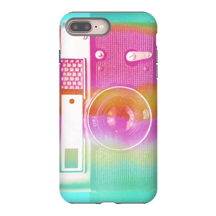 iPhone 7 plus StrongFit Colorful pastel vintage camera by Oana 