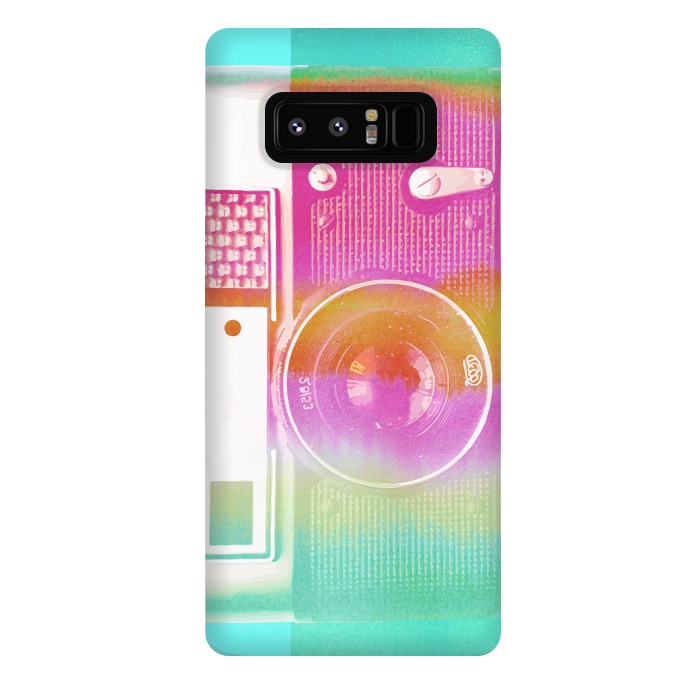 Galaxy Note 8 StrongFit Colorful pastel vintage camera by Oana 