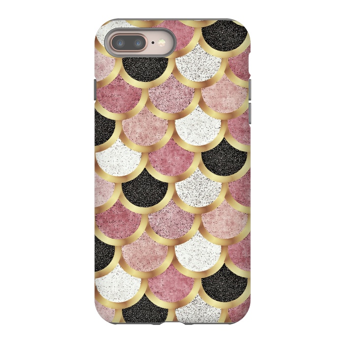 iPhone 7 plus StrongFit Pink gold mermaid by Jms