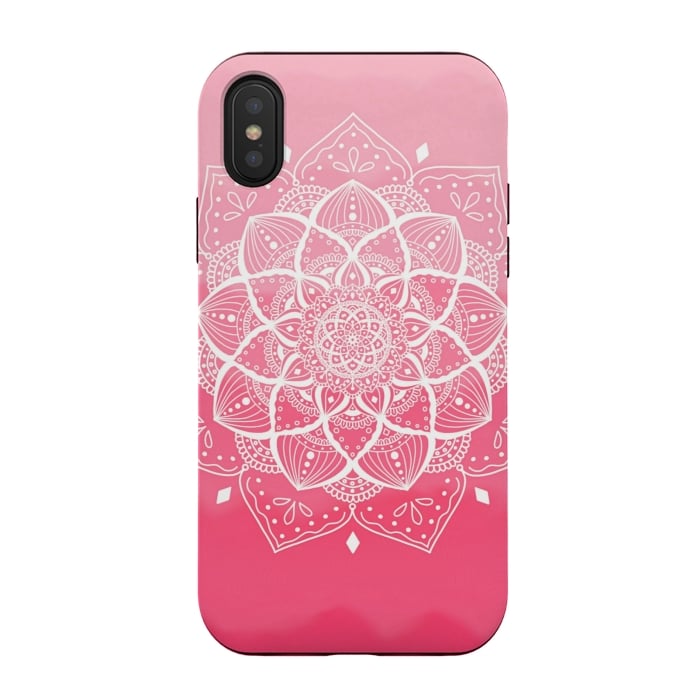 iPhone Xs / X StrongFit Pink mandala by Jms