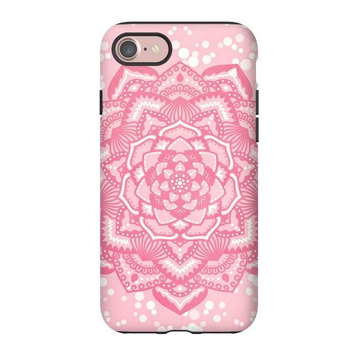 iPhone 7 StrongFit Pink flower mandala by Jms