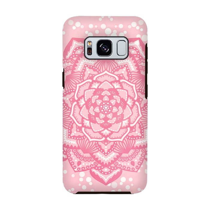 Galaxy S8 StrongFit Pink flower mandala by Jms