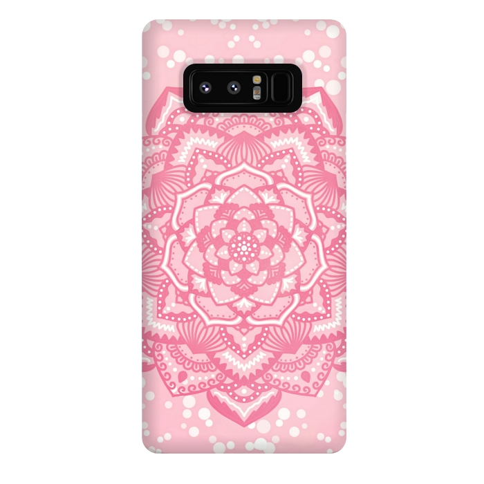 Galaxy Note 8 StrongFit Pink flower mandala by Jms