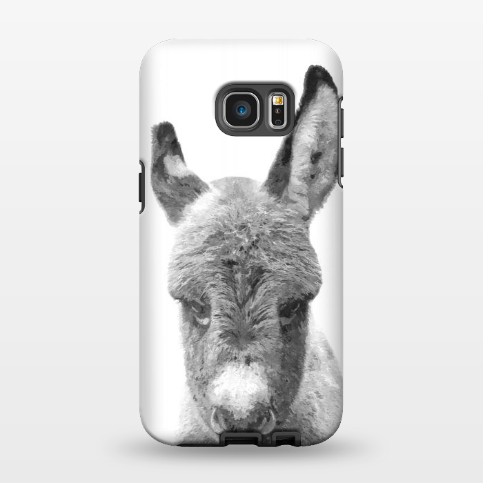 Galaxy S7 EDGE StrongFit Black and White Baby Donkey by Alemi