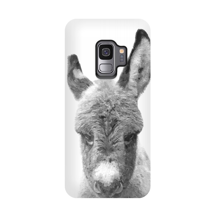 Galaxy S9 StrongFit Black and White Baby Donkey by Alemi