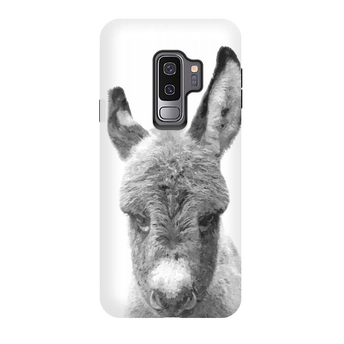 Galaxy S9 plus StrongFit Black and White Baby Donkey by Alemi