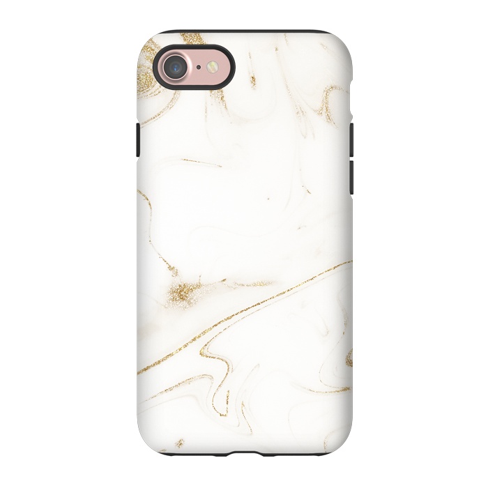 iPhone 7 StrongFit Elegant gold and white marble image by InovArts
