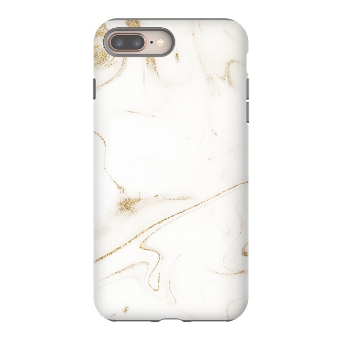 iPhone 7 plus StrongFit Elegant gold and white marble image by InovArts