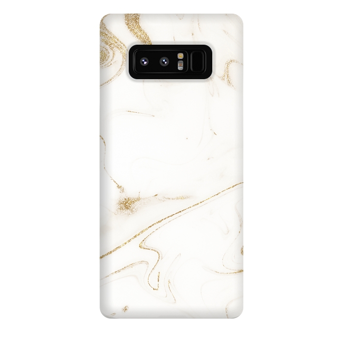 Galaxy Note 8 StrongFit Elegant gold and white marble image by InovArts