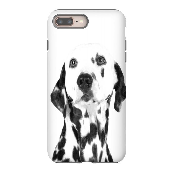 iPhone 7 plus StrongFit Black and White Dalmatian by Alemi