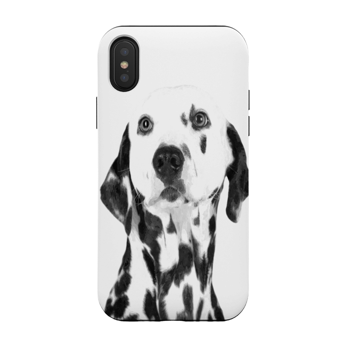 iPhone Xs / X StrongFit Black and White Dalmatian by Alemi