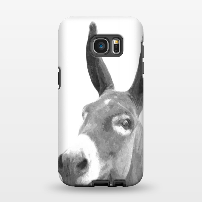 Galaxy S7 EDGE StrongFit Black and White Donkey by Alemi
