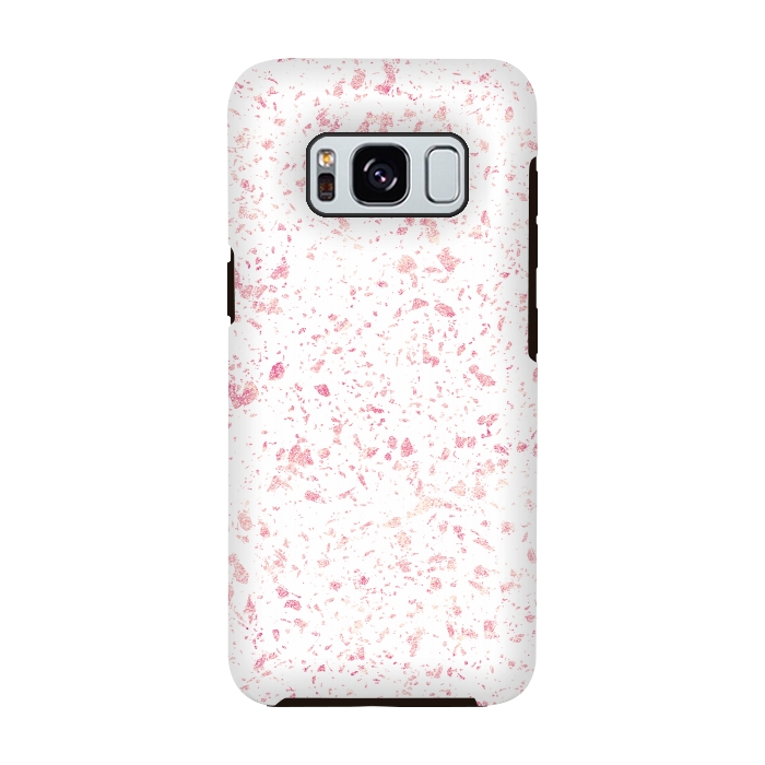 Galaxy S8 StrongFit Classy vintage marble rose gold terrazzo design by InovArts