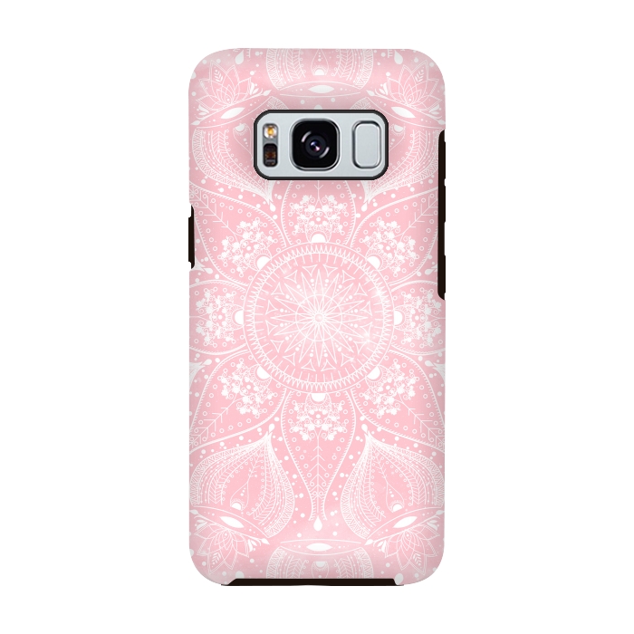 Galaxy S8 StrongFit Elegant white mandala design by InovArts