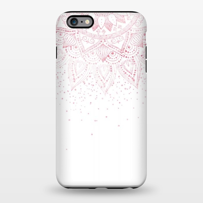 iPhone 6/6s plus StrongFit Elegant rose gold mandala confetti design by InovArts