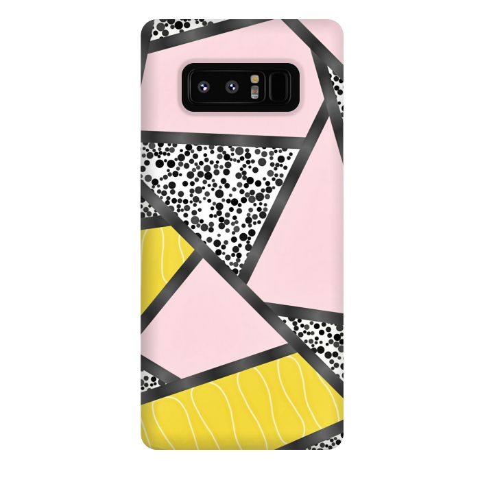 Galaxy Note 8 StrongFit Geometric pink black by Jms