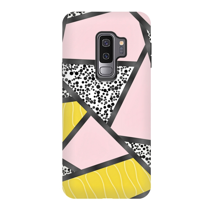 Galaxy S9 plus StrongFit Geometric pink black by Jms