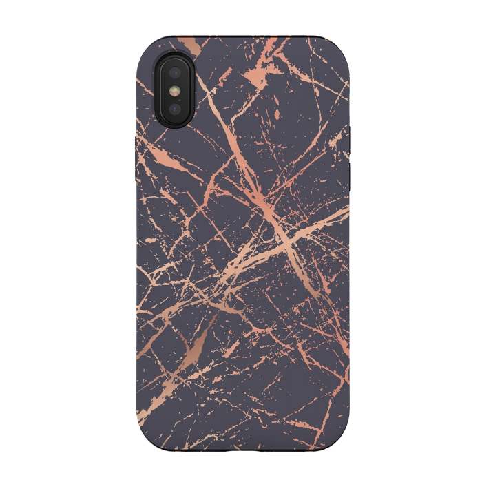 iPhone Xs / X StrongFit Copper Splatter 001 by Jelena Obradovic