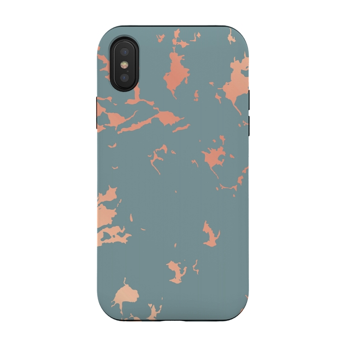 iPhone Xs / X StrongFit Copper Splatter 002 by Jelena Obradovic