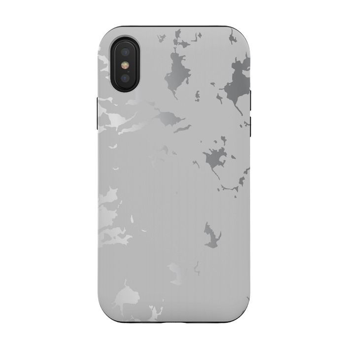 iPhone Xs / X StrongFit Silver Splatter 001 by Jelena Obradovic