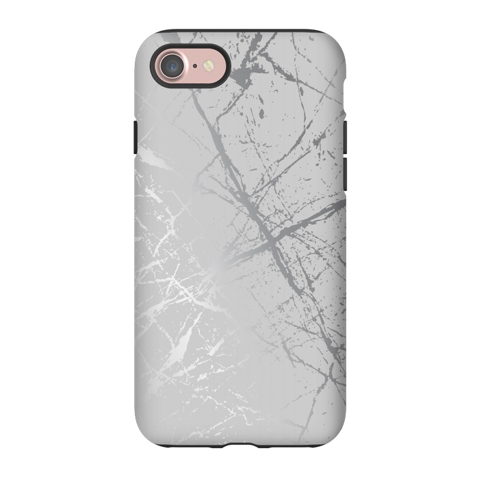 iPhone 7 StrongFit Silver Splatter 002 by Jelena Obradovic