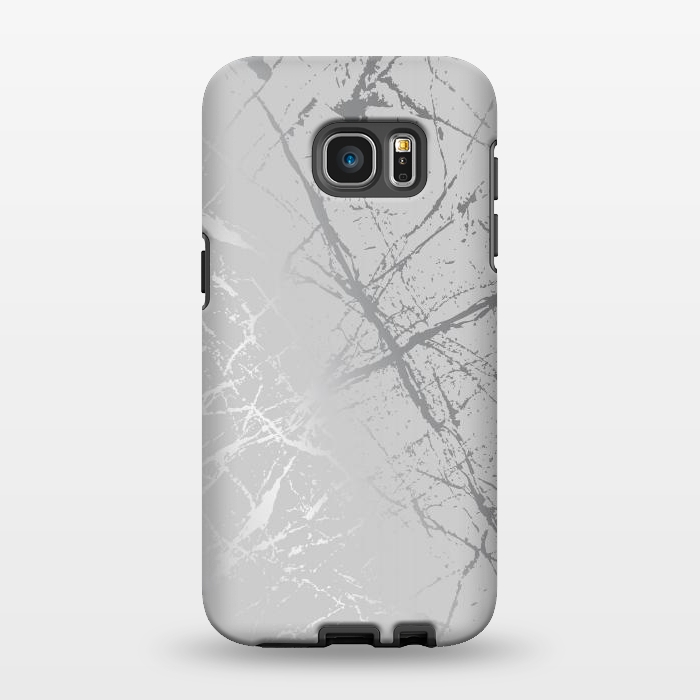 Galaxy S7 EDGE StrongFit Silver Splatter 002 by Jelena Obradovic