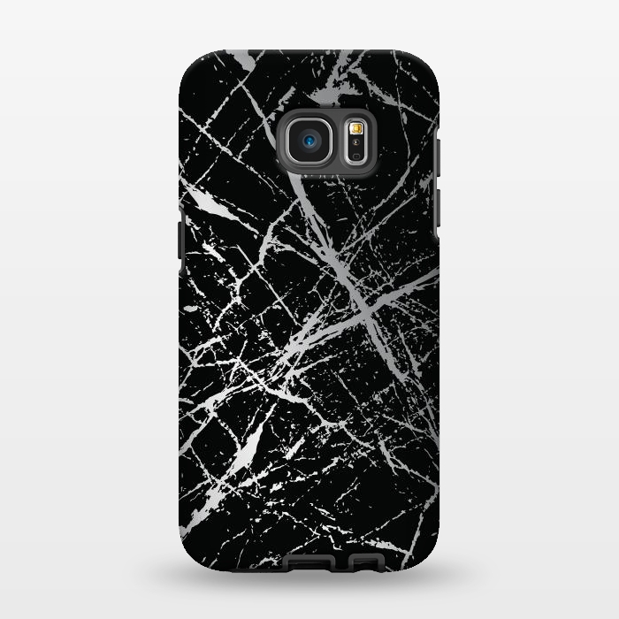 Galaxy S7 EDGE StrongFit Silver Splatter 003 by Jelena Obradovic