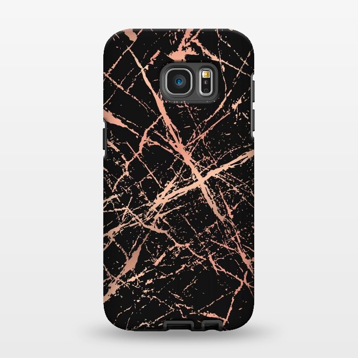 Galaxy S7 EDGE StrongFit Copper Splatter 003 by Jelena Obradovic