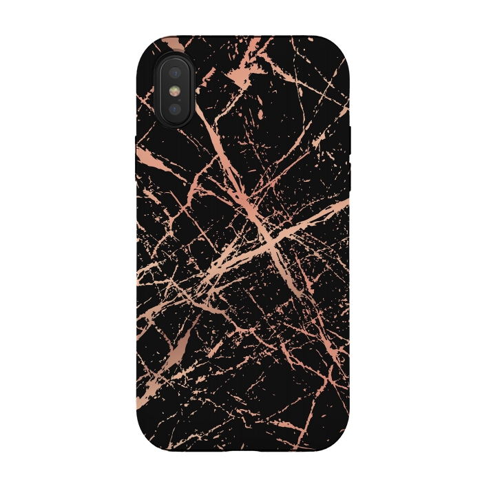 iPhone Xs / X StrongFit Copper Splatter 003 by Jelena Obradovic