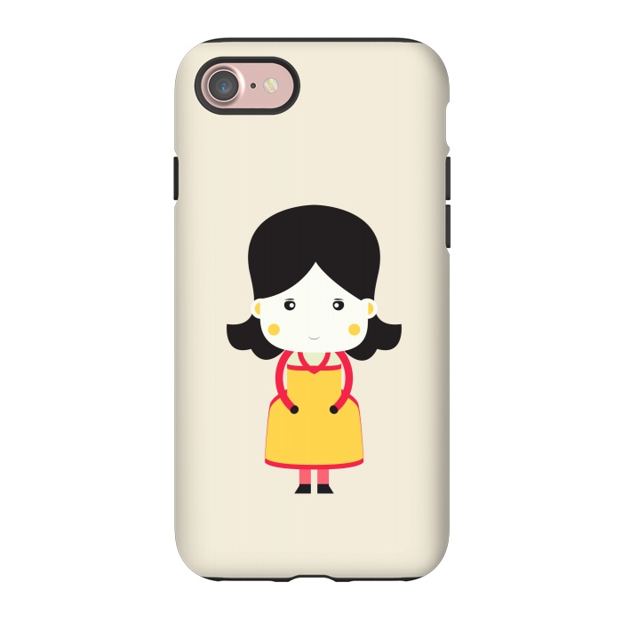 iPhone 7 StrongFit cute little girl by TMSarts