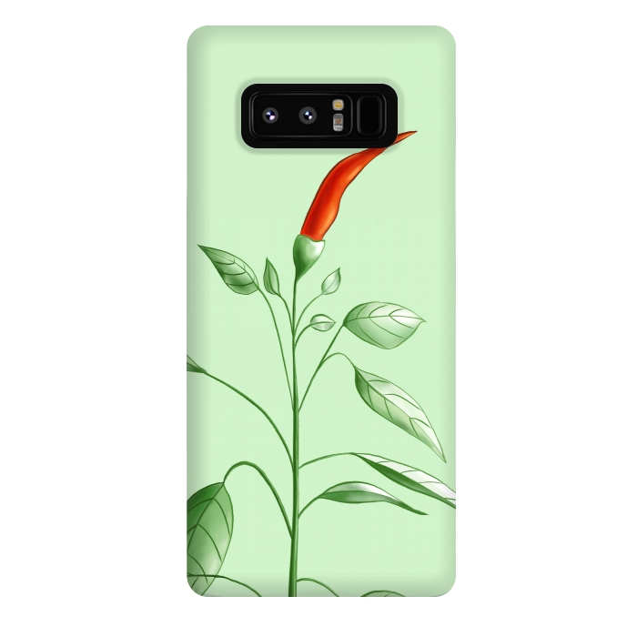 Galaxy Note 8 StrongFit Hot Chili Pepper Plant Botanical Illustration by Boriana Giormova