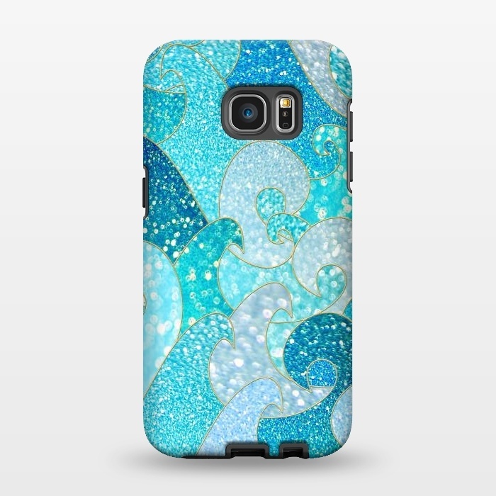Galaxy S7 EDGE StrongFit Mermaid Ocean Glitter Waves by  Utart