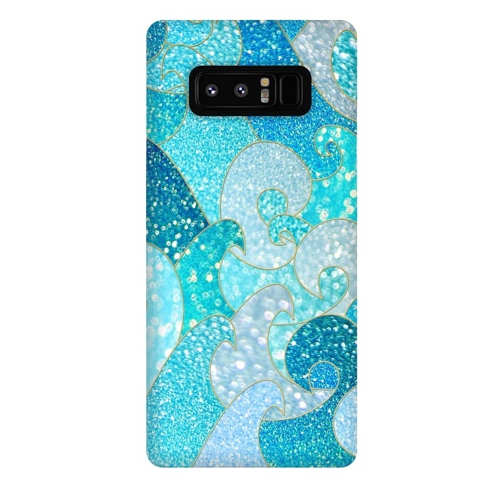 Galaxy Note 8 StrongFit Mermaid Ocean Glitter Waves by  Utart