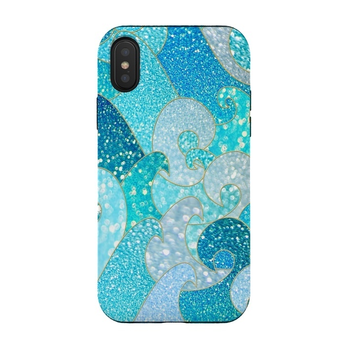 iPhone Xs / X StrongFit Mermaid Ocean Glitter Waves by  Utart