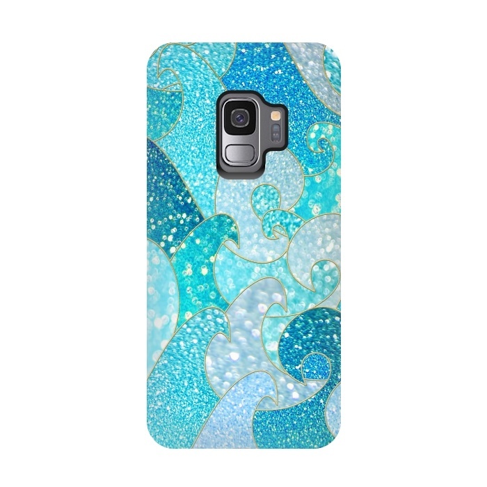 Galaxy S9 StrongFit Mermaid Ocean Glitter Waves by  Utart