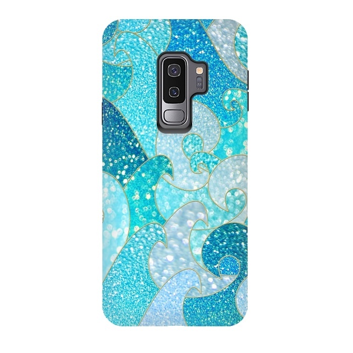 Galaxy S9 plus StrongFit Mermaid Ocean Glitter Waves by  Utart