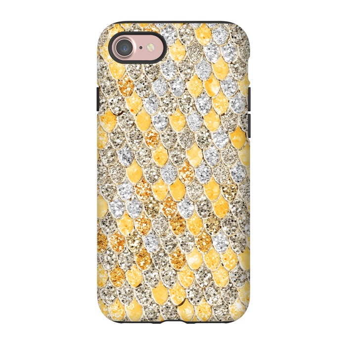 iPhone 7 StrongFit Gold and Silver Sparkling Mermaid Scales by  Utart