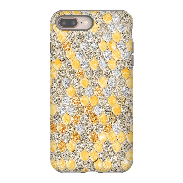 iPhone 7 plus StrongFit Gold and Silver Sparkling Mermaid Scales by  Utart