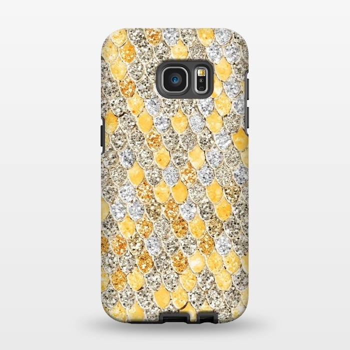 Galaxy S7 EDGE StrongFit Gold and Silver Sparkling Mermaid Scales by  Utart